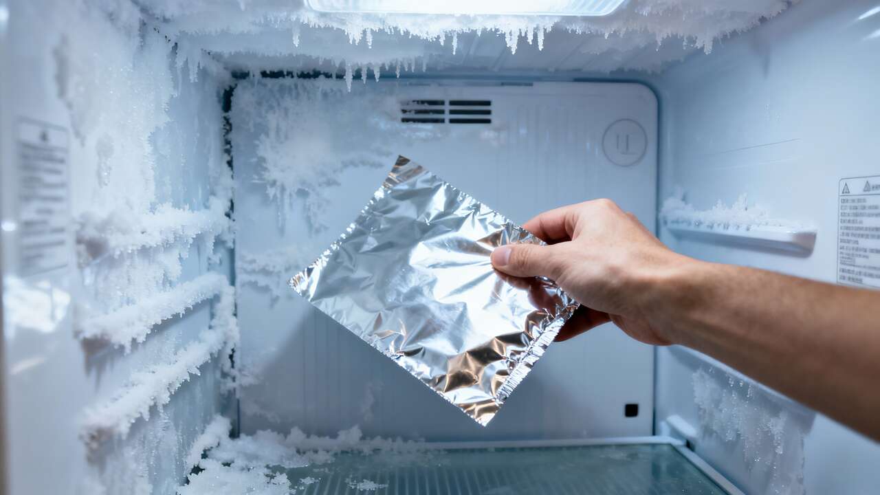 Sbrina il freezer in pochi istanti con un solo foglio di alluminio: risparmierai un sacco di energia