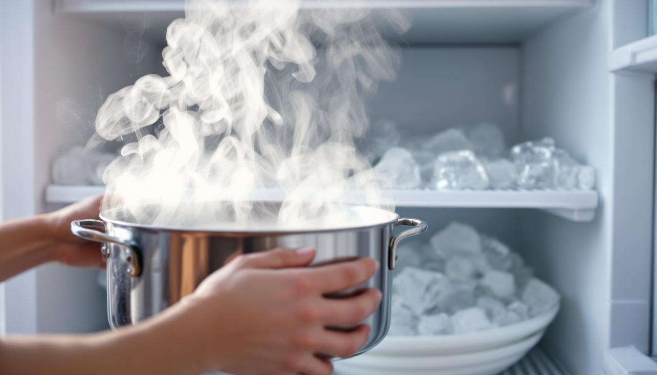 Rimozione rapida del ghiaccio: il trucco della pentola bollente che ti salva il freezer in 15 minuti